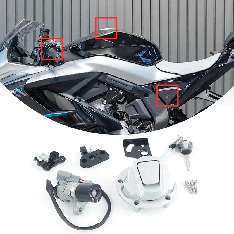 For CFMOTO 675SR-R Lock Kit Key Sets Motorcycle Accessories CF Moto 675 SR CF675SR CF650-10 Moto Parts