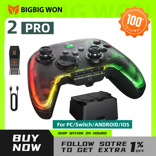 BIGBIG WON Rainbow 2 Pro lite S Gaming Controller BT Wireless Bluetooth  Connect Gamepad with Charger For PC/Switch/ANDROID/IOS - AliExpress