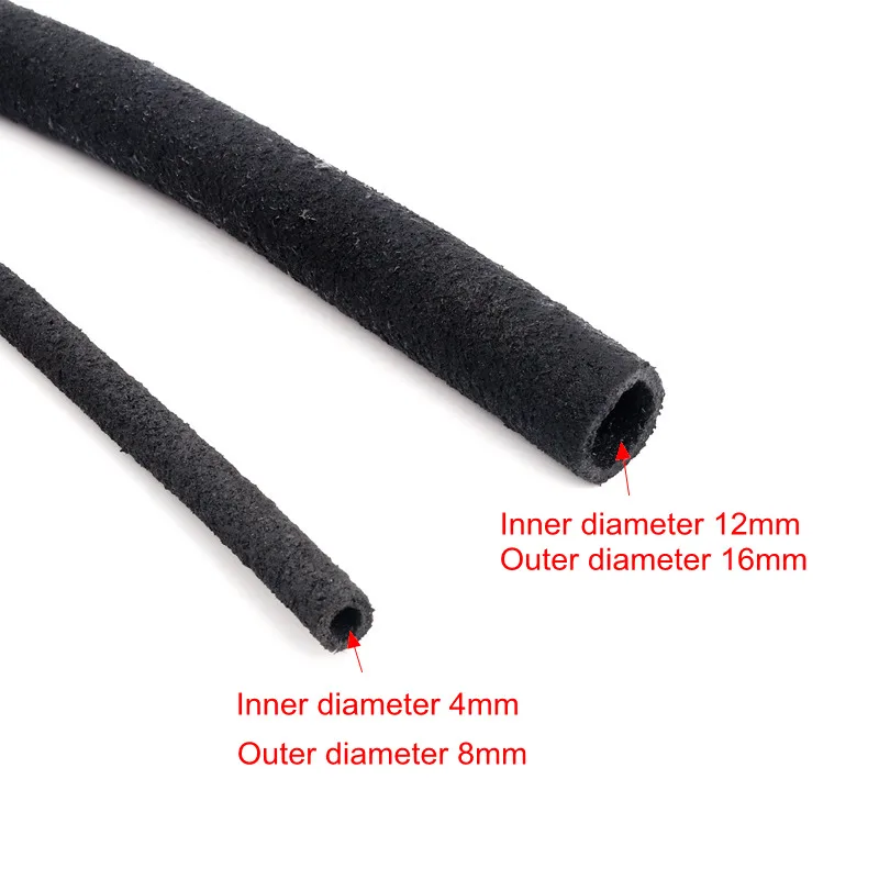 5m 4/8,12/16mm Perforated Water Pipe Rubber PE Black Hose Buried Underground Irregular Microporous Water Garden Irrigation Hose