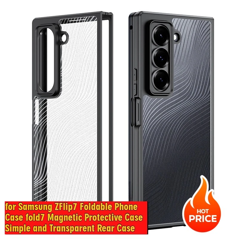 

For Samsung ZFlip7/Fold7 Foldable Phones - Magnetic, Simple and Transparent Protective Case