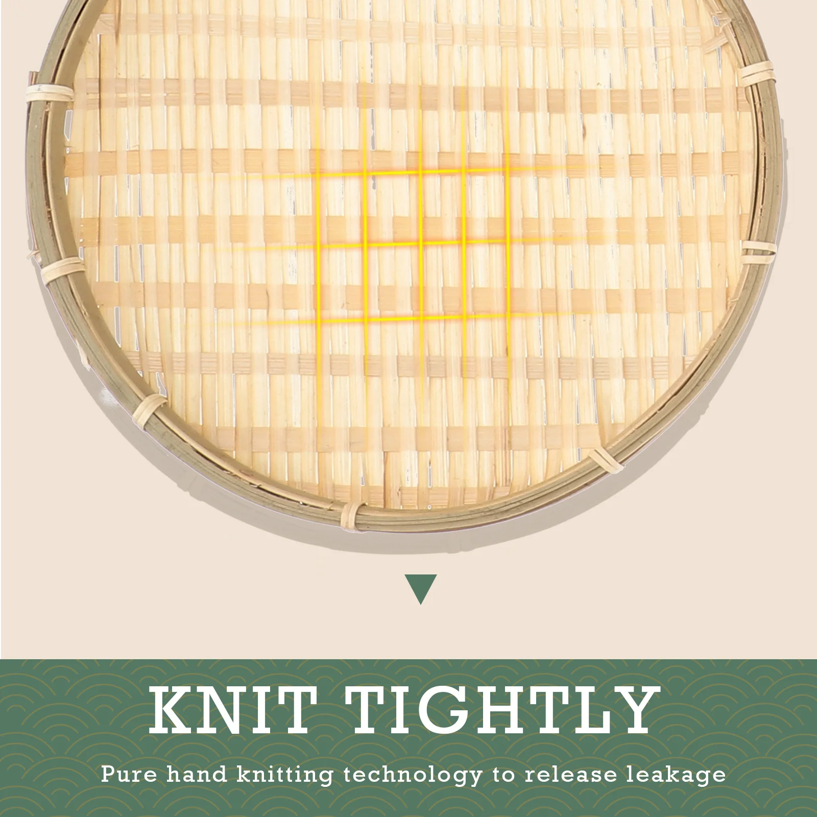 

3pcs Bamboo Storage Baskets Hand Woven Sieve For Fruit Vegetable Drying Draining Multi-Purpose Home Food Tray Kitchen