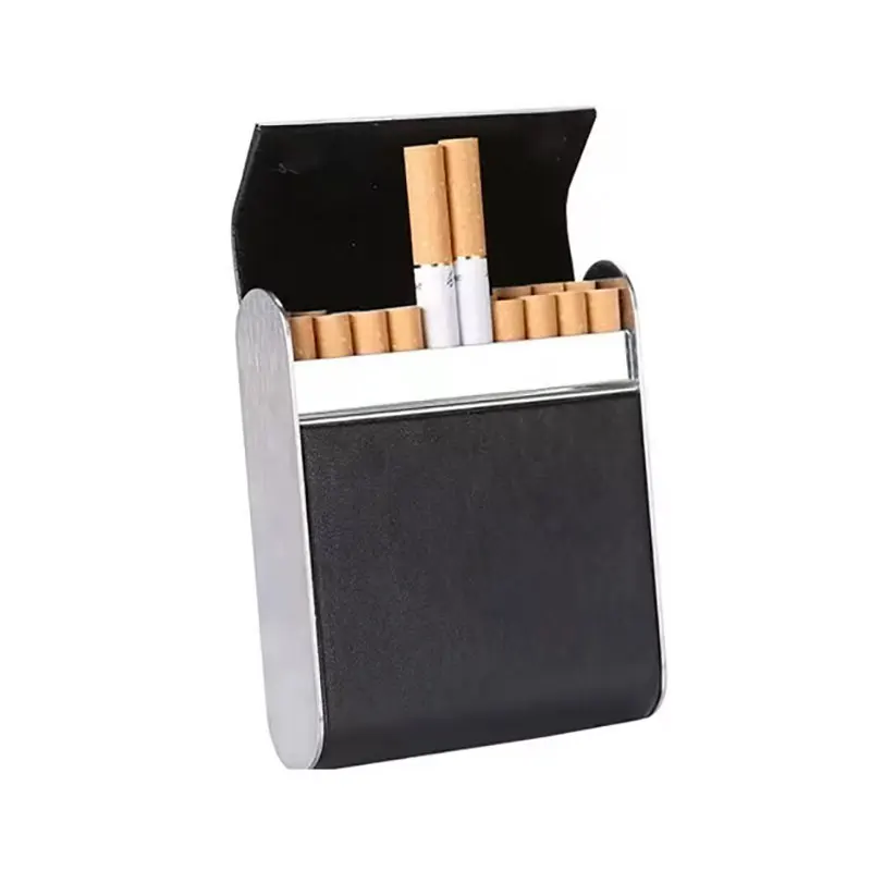 

Leather 20/10 Cigarette Container Case Bank Card Cigarette Box Tobacco Holder Mini Storage Box Father Male Friend Lover Gift Men