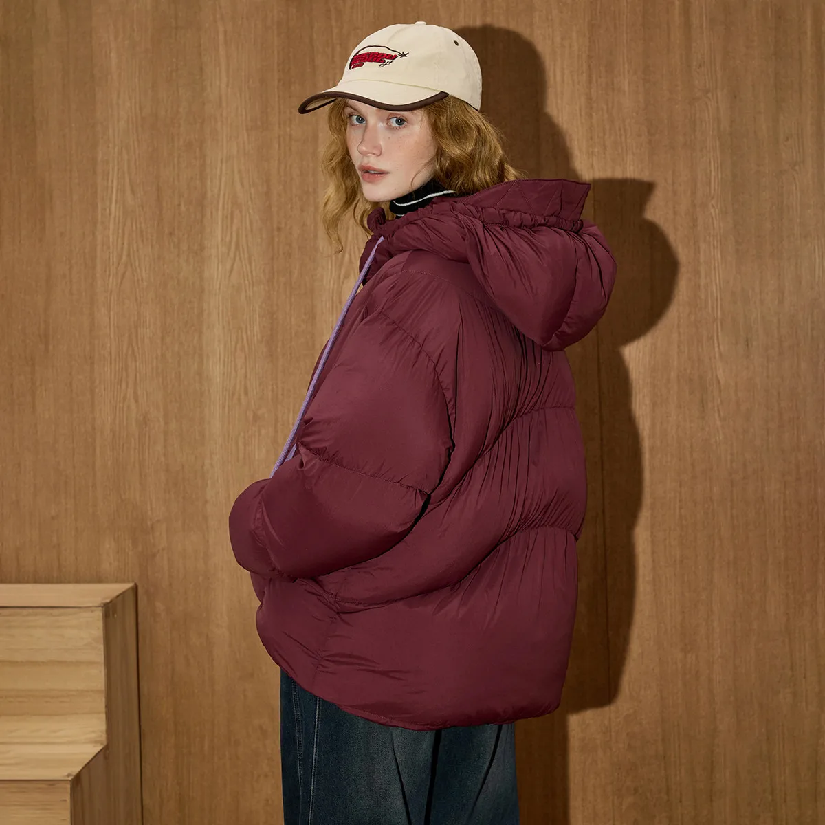 2025 الشتاء المرأة 90% أسفل ملء مقنعين سترة منفوخة المتضخم معطف سميكة الدافئة سترة فضفاضة تناسب مبطن ملابس خارجية #2