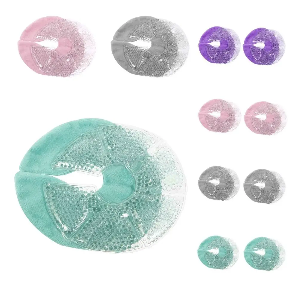 1/2 قطعة تخفيف الألم وسادة للصدر ضغط بارد قابلة لإعادة الاستخدام هلام الجليد حزمة الرضاعة الطبيعية جل الوسادة النساء الحوامل #5