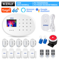 KERUI W204 4G WIFI GSM Alarm System Kit with Wireless Alarm Devices PIR Motion Sensor Siren Burglar Security Home Tuya Smart APP