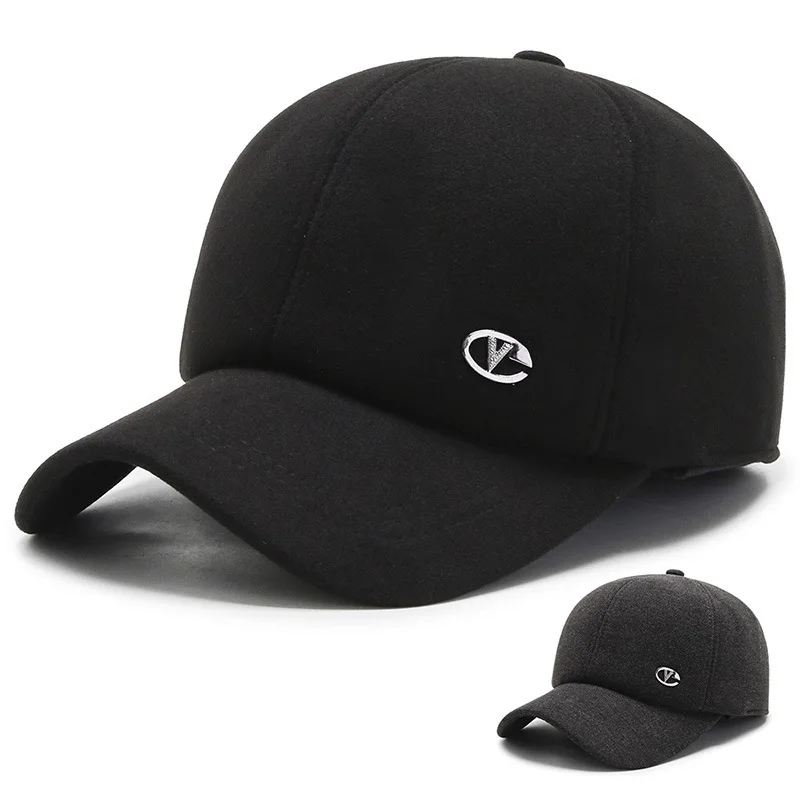 

Dad Ear Protection Baeball Cap Middle Aged And Elderly Grandpa Thickened Cotton Autumn Winter Hat