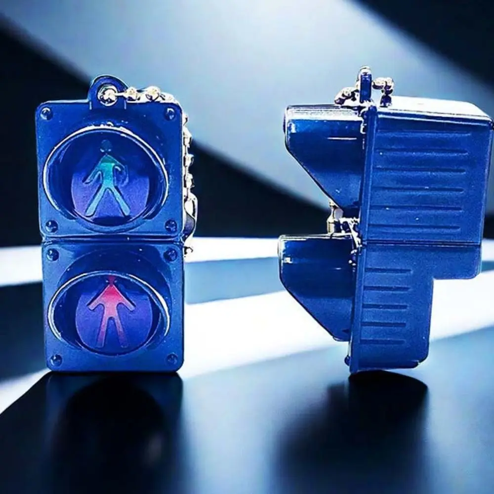 

Plastic Traffic Light Key Chain Bag Pendant Car Keychains Signal Light Pendant Jewelry Accessories Glowing Charms 3D Key Ring