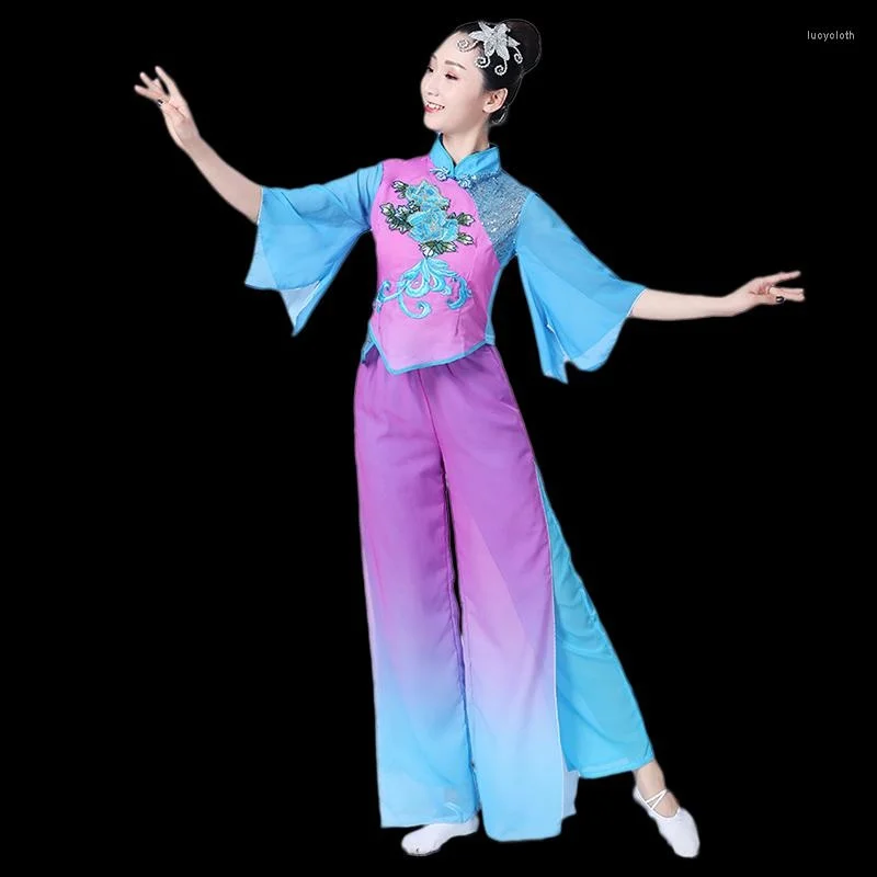 Stage Wear Chinese Folk Dance Costume Female Classic Performancee Yangko Dress Women Yangge Clothing