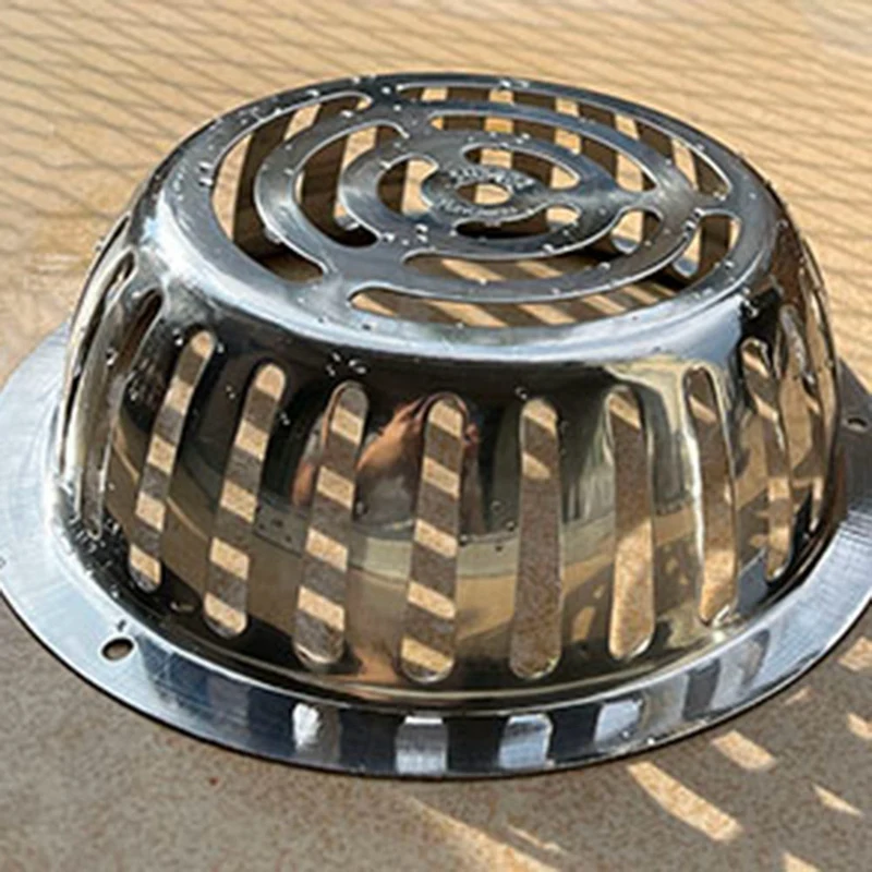 A26F-304 Stainless Steel Rooftop Floor Drain Cover Roof Balcony Sewer Filter Gutter Drain Pipe Anti-Blocking Mesh Cover