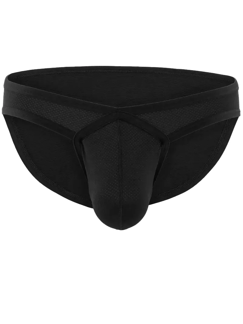 Men Sexy Low Rise Bulge Pouch Briefs Mesh Underpants Underwear Bikini Panties hombre Men's Hollow Lingerie Slips Randomly 2pc