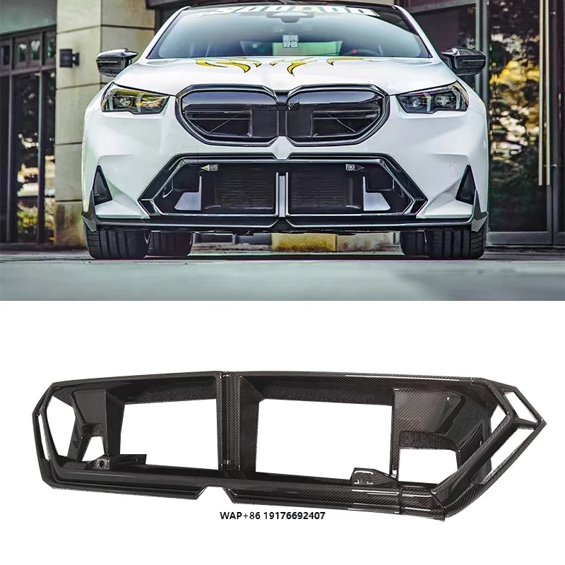 

OEM Style Prepreg Carbon Fiber Front Bumper Center Trim for M5 G90 G99 Dry Carbon Fiber Lower Grille 2024+