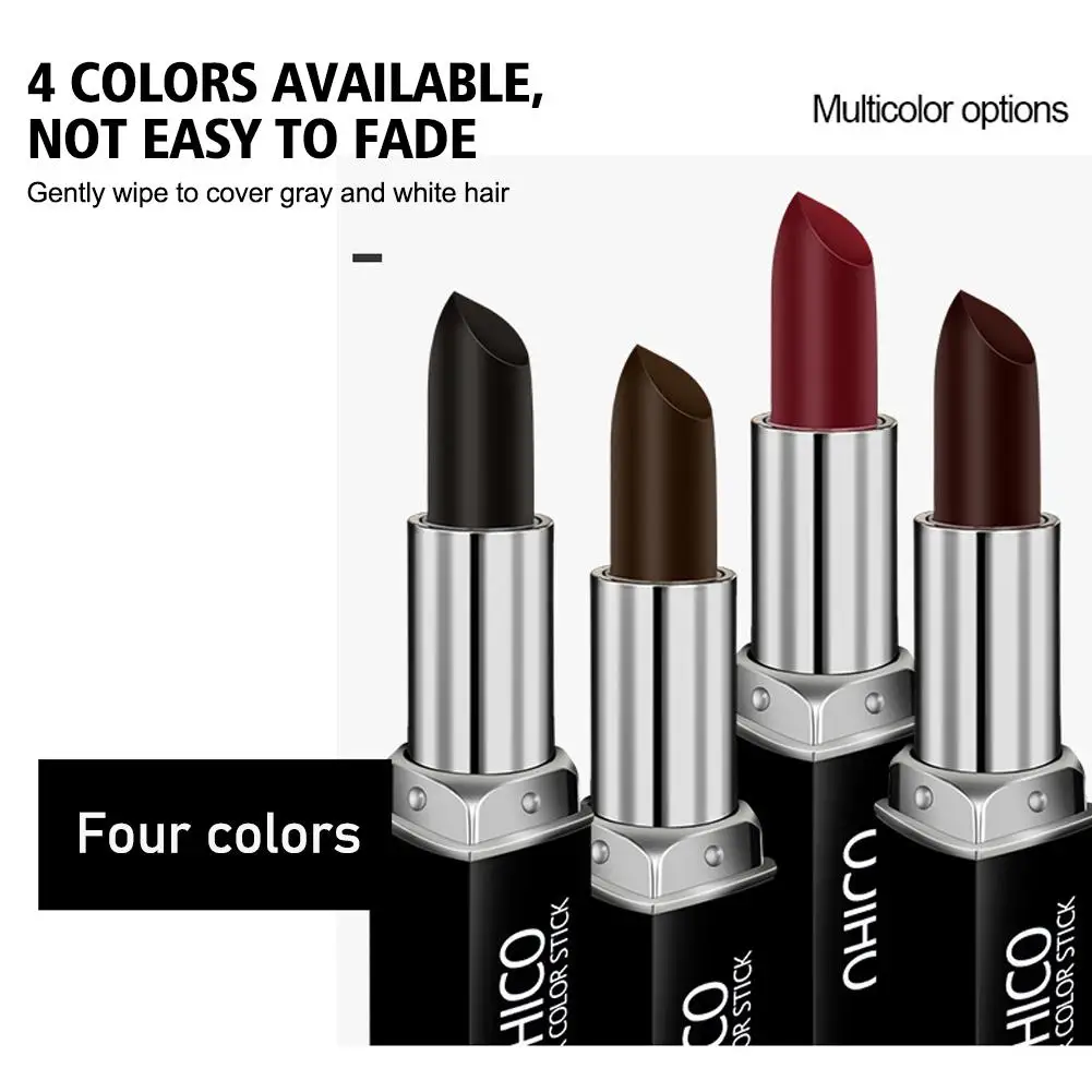 

Natural Plant Extracts Lipstick Shape Hair Dye Pen Covering White Hair Disposable Hair Color Stick For Beauty Hair Fashion I9E8