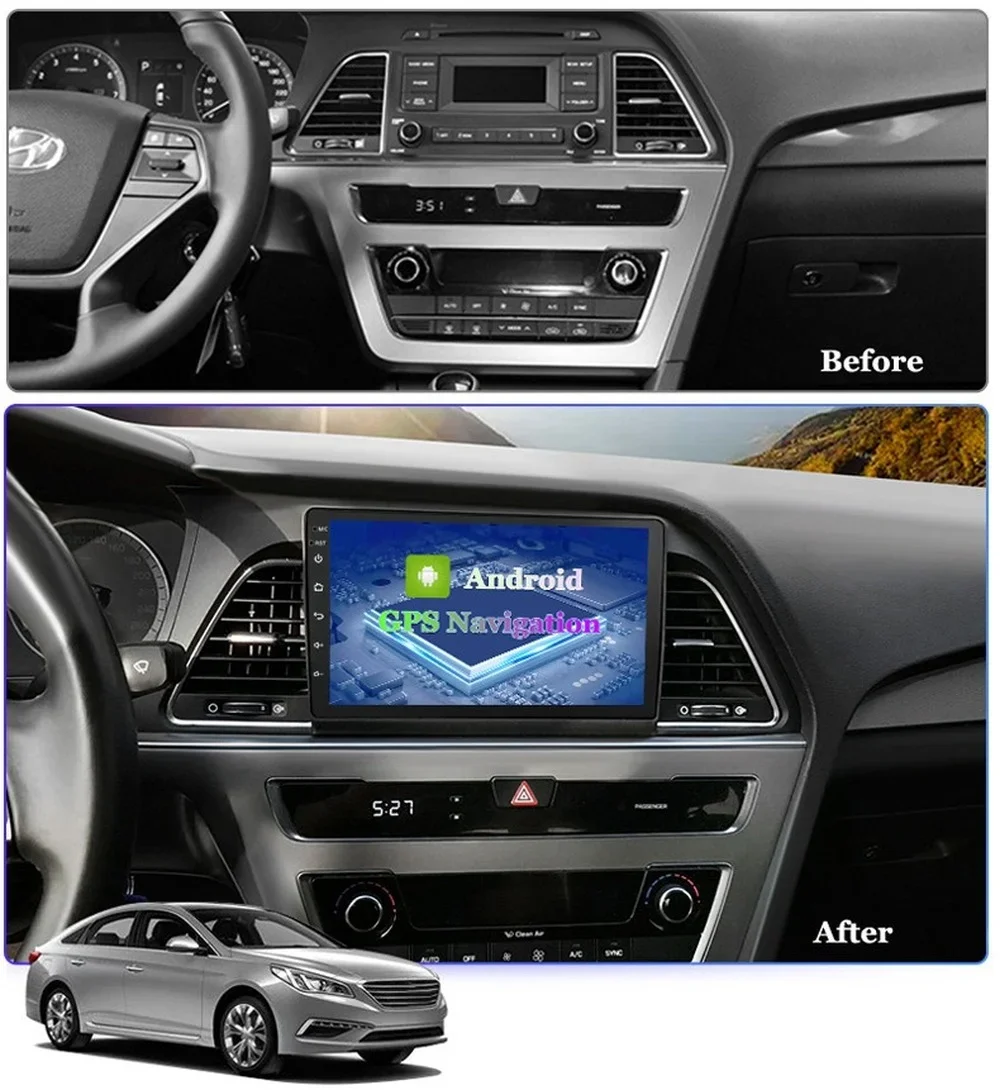 4G+64G Android 11 Car GPS Navigation For HYUNDAI SONATA 9 2012-2017 Car Multimedia Player With Wifi 4G AHD DSP Carplay