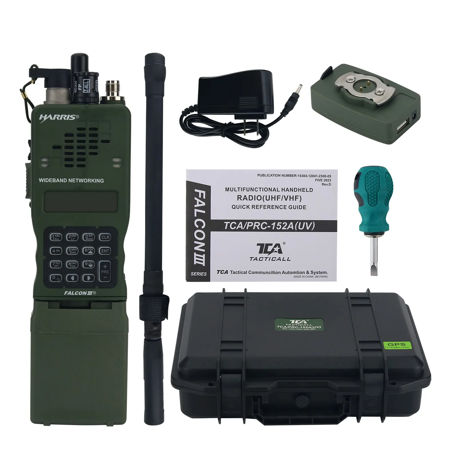 TCA/PRC-152A Remastered GPS-Version Aluminiumlegierung Multifunktionales taktisches Walkie-Talkie KDU-Controller