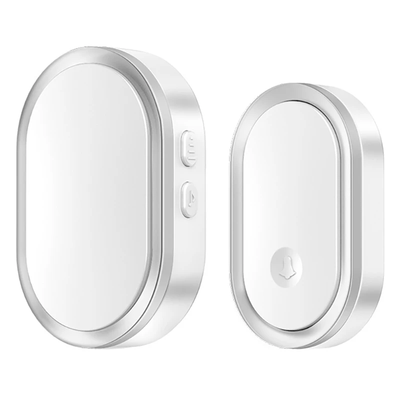 CACAZI campanello per porta a lunga distanza impermeabile senza fili intelligente 36 campanelli Home Cordless Door Ring Dong Calling Bell US Plug C