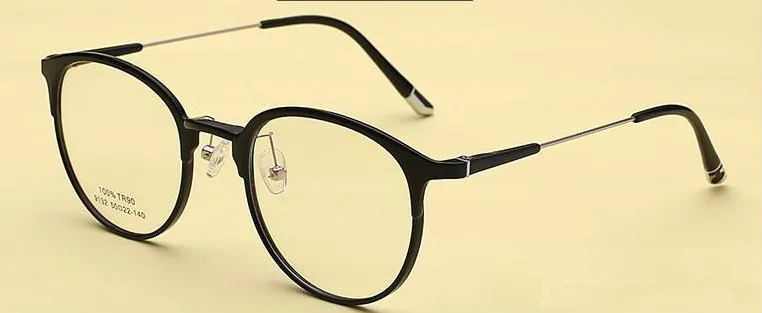 Fashion TR90 women myopia glasses black Nearsighted Glasses round lens frame prescription glasses lens degree -1.00 to -6.00