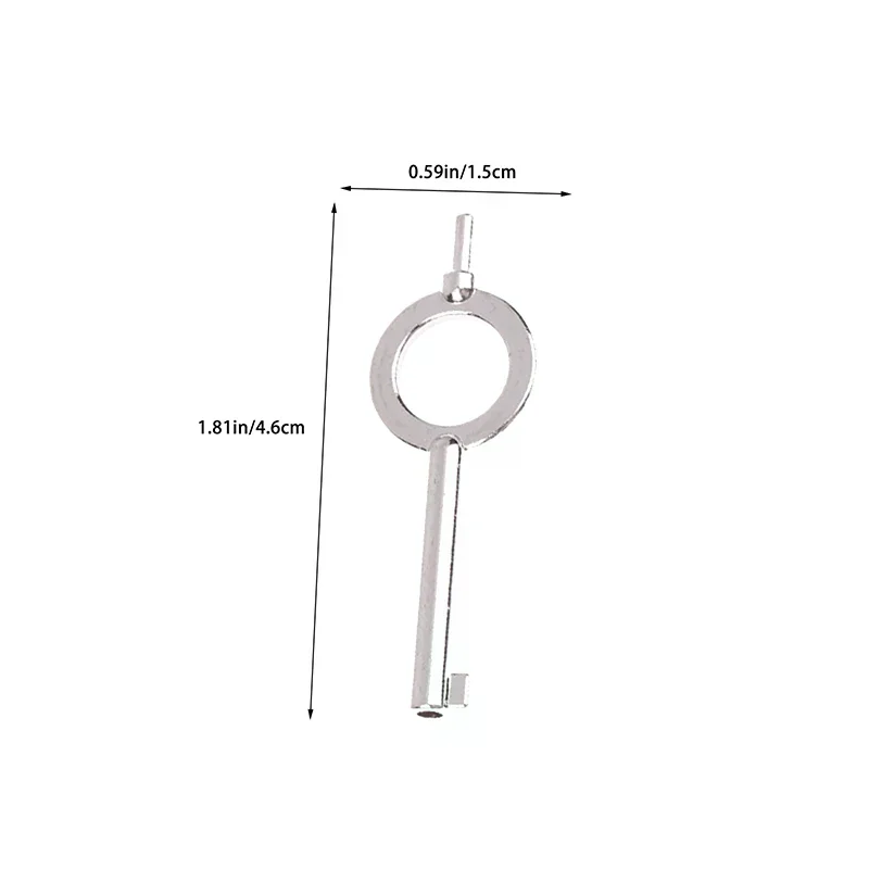 2pcs Standard Law Enforcement Handcuffs Keys American Style Universal Flat Key Blank Special Handcuff Lock Keychain