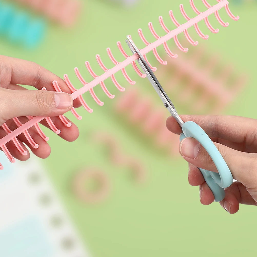 

30pcs Comb Spines Plastic Binding Combs 30 Ring Binder Spines For Teacher Student Document Notebook File Assorted Colors