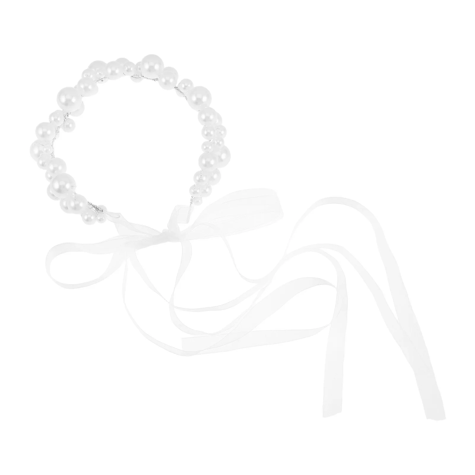 

Faux Pearl Hair Hoop Headband Elegant Hair Accessories Fake Pearl Wedding Headpiece Bridal Hairband Women White Headband