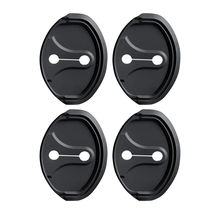 Black Silicone Car Doors Lock Buckle Cover for Audi Models A3 A4 A5 S5 A6 A7 A7 Q5 RS3 RS4 2017 2018 2019 2020 2021 2022