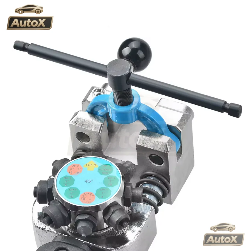 Auto X 45/37 Degree Brake Line Flaring Tool Kit for Single Bubble Double Flares 3/16