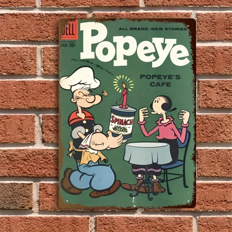 Vintage Metal Tin Sign - Retro Wall Art with Classic Cartoon Characters, , for Home, Bar, Cafe, Garage Decor, Decor