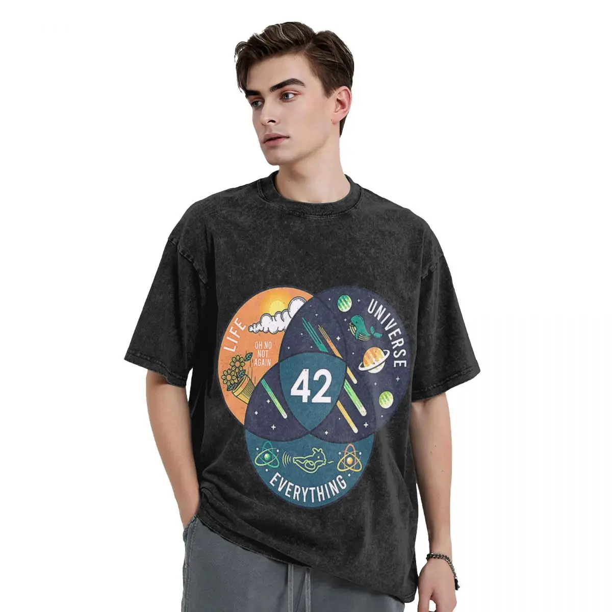 42 Answer to Life Universe and Everything T-Shirt vintage oversizeds vintage t shirts T-shirt men