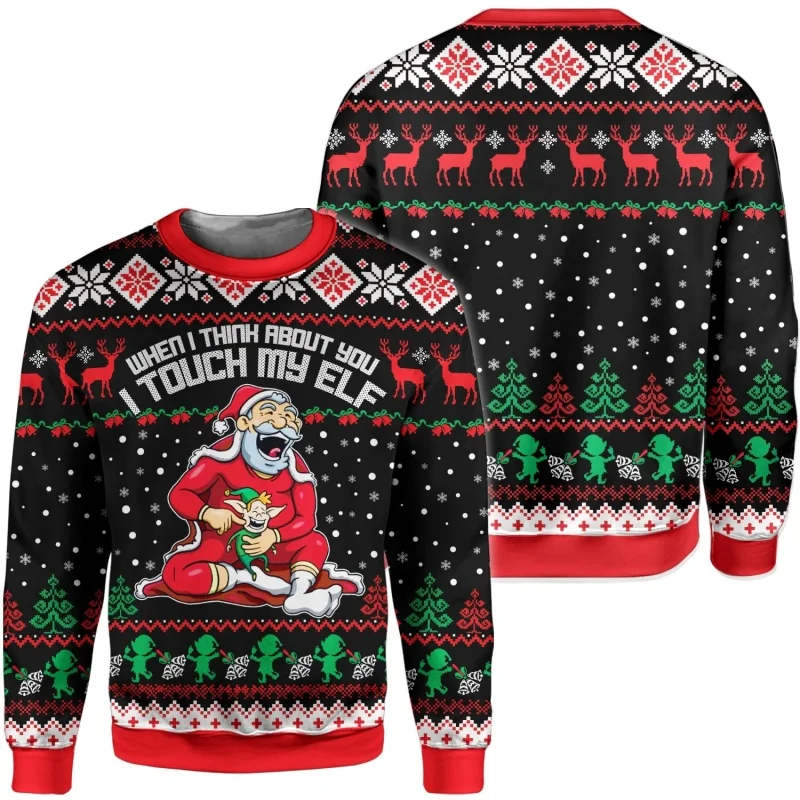 ثلاثية الأبعاد مطبوعة عيد الميلاد القبيح البلوز للرجال النساء سانتا كلوز الزنجبيل نمط البلوفرات عادية س الرقبة طويلة الأكمام هوديس