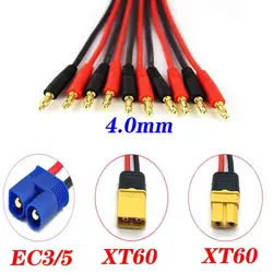 30CM 100CM 4mm Banana Plug to XT60 EC3 EC5 Conneor Charge Lead 12AWG 14AWG Silicone Wire For Lipo Battery