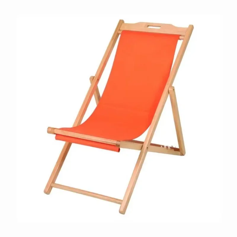 Removable Fabric Wooden Lounge Chair Portable Foldable Inflatable Lounge Chair for Outdoor Beach Activities or Hotel Use