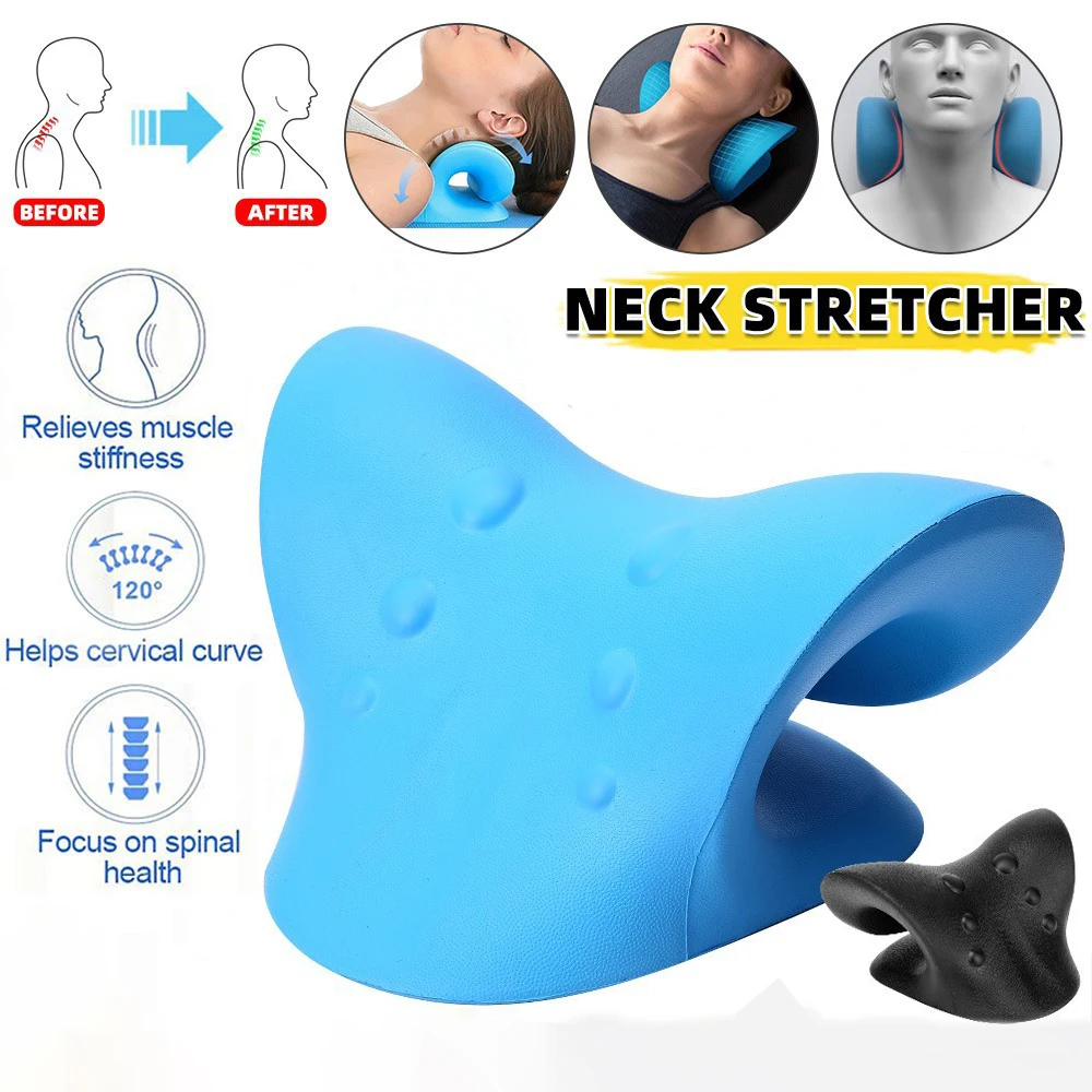 Cervical Spine Stretch Neck Shoulder Relaxer Cervical Muscle Relaxation Traction Device Shoulder Massage Pillow Spine Correction