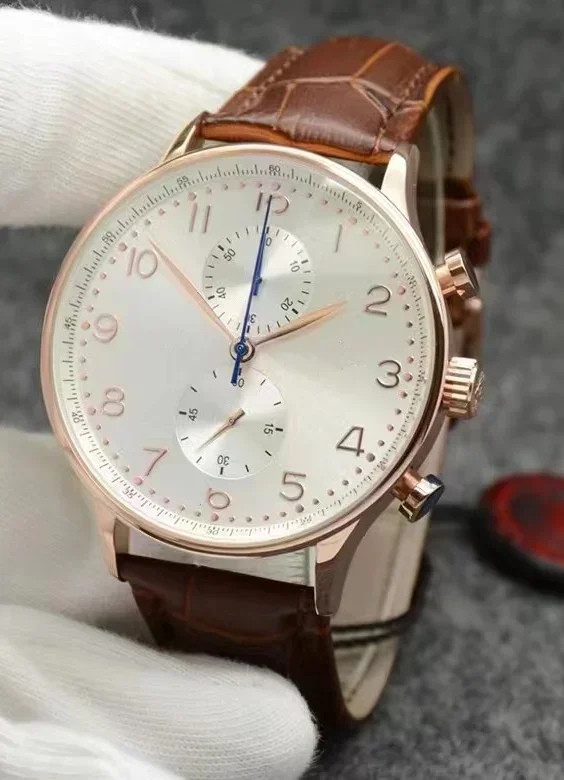 New Men Watch Automatic Mechanical Watches Stainless Steel Rose Gold Black Red Blue Sapphire 41mm