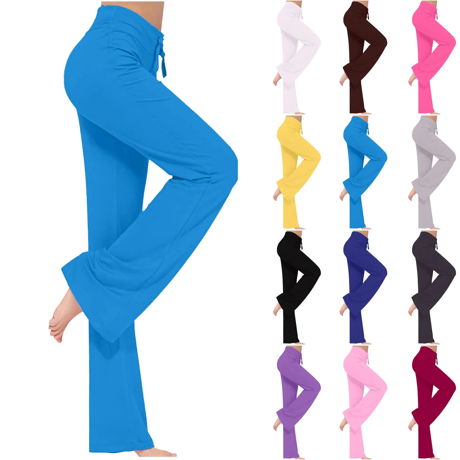 

New High-waisted Slim Fit Straight Trousers for Women Minimalist Pure Color Daily Versatile Comfy Fitness Yoga Pants
