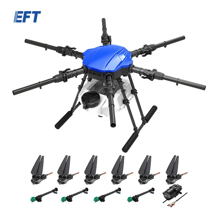 EFT Yifeite E610P/PNP Plant Protection Machine 6-axis 10L load including Haoying power set for agricultural spraying