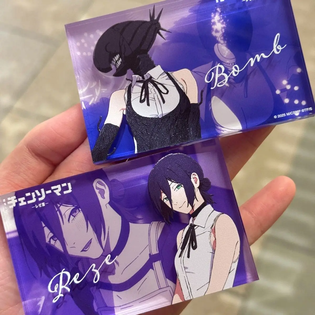 New Chainsaw Man Anime Reze Acrylic Brick Ornament Cute Desktop Decoration Exquisite Collection Birthday Gift Peripheral Goods