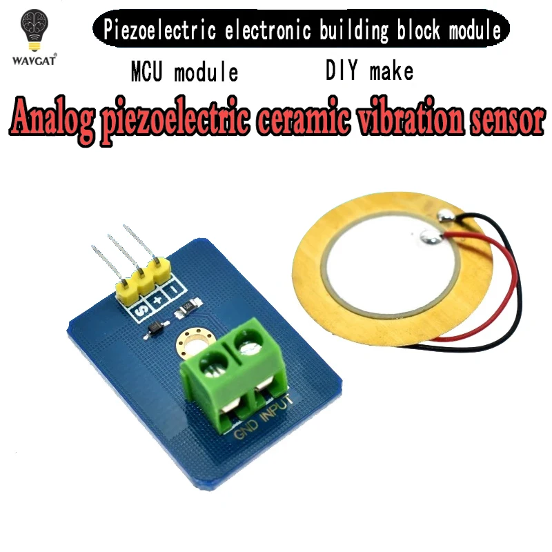 WAVGAT Analog Drum Simulate Piezoelectric Ceramic Vibration Sensor for arduino DIY KIT