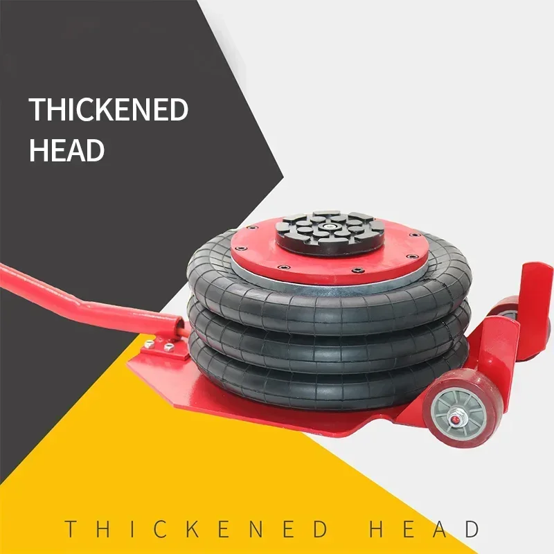 

New 3 Tons Pneumatic Car Jack Triple-bag Air Jack Hand-end Type Car Lifting Equipment Garage Repair Shop Car Jack