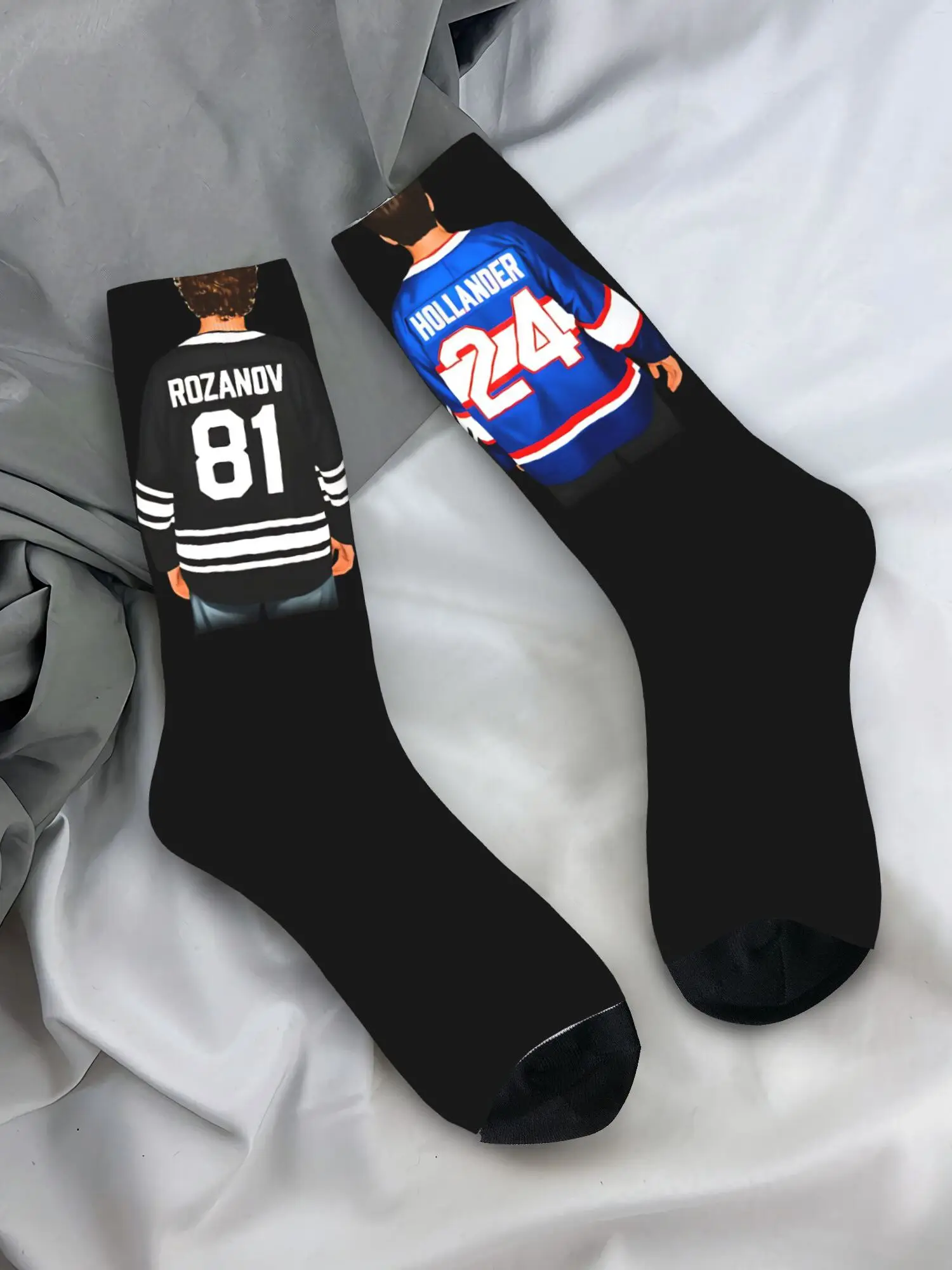 Hiver chaud Design fou femmes hommes chauffé rivalry chaussettes Shane Ilya numéro 24 81 chaussettes de basket-ball absorbant la sueur
