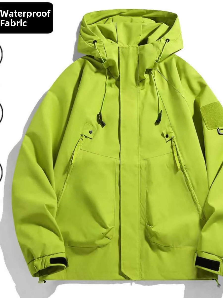 

New American Sle Men's Workwear Jaet Loose Fit Windproof Waterproof Autumn Winter Faion Brand Outerwear Youth Polyester...