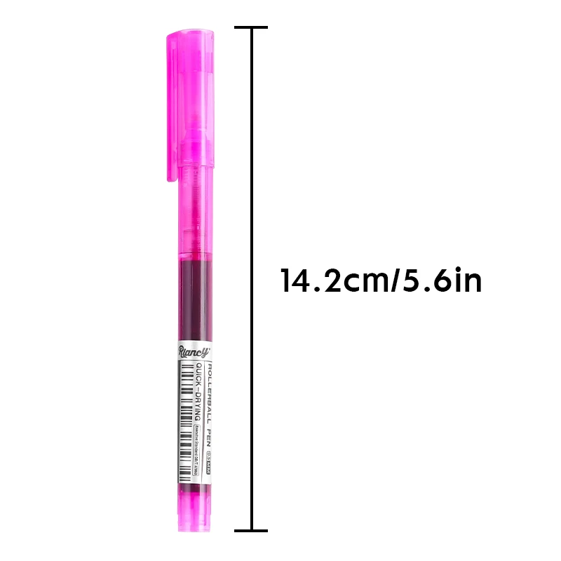 Imagem -03 - Fine Nib Cute Gel Ink Straight Rollerball Pen Grande Capacidade Papelaria Escolar Colorido Roller Ball Pen 05 mm 12 Pcs