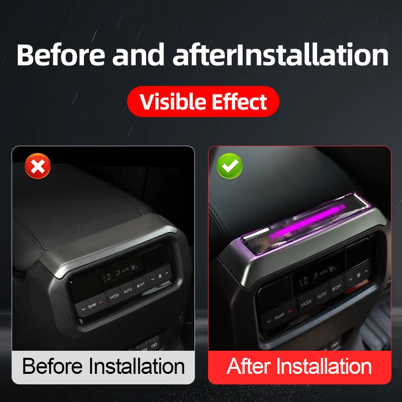 For Toyota Land Cruiser Prado LC250 2024-2027 1958 J250 Armrest Console Letter Ambient Lamp Interior Modification Accessories