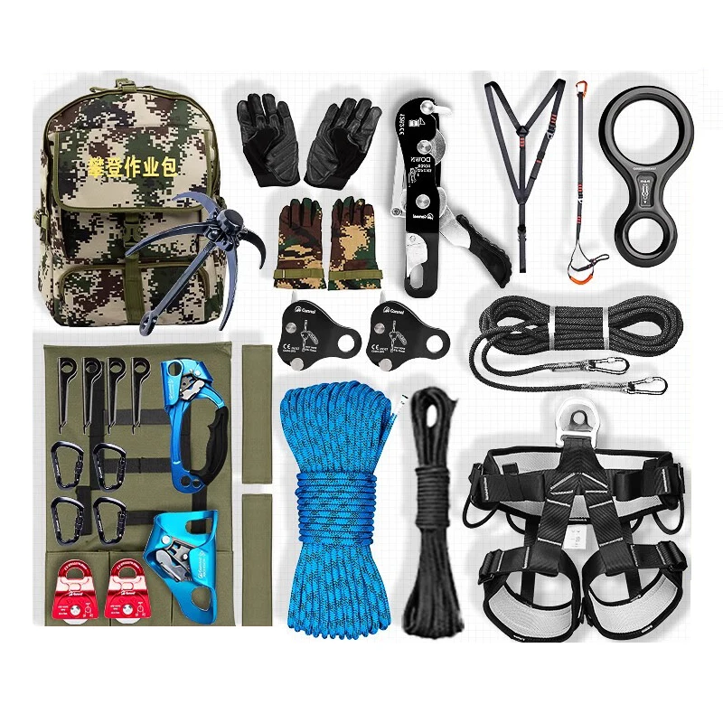 Camnal Rescue Equipment Harness Emergency Rescue Kit Fire Escape Home Suit Descending Suit High Strength 30KN Capacity