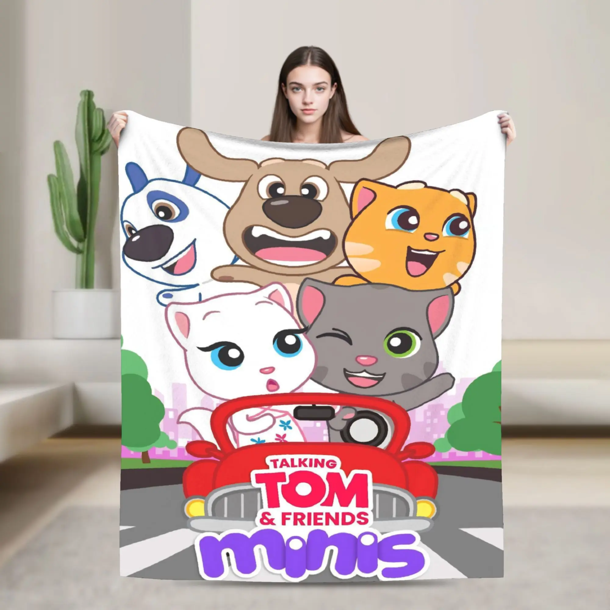 T-Talking T-Tom And F-Friends Blanket Ultra Soft  Throw Blankets for Bed 50x60 Inch Multiple Sizes Bedspreads