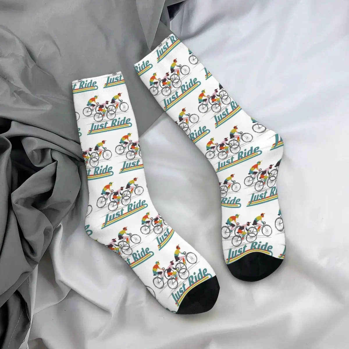 Ride To P1-Chaussettes Harajuku sulfToutes Saisons pour Homme et Femme, Bas de Haute Qualité, Accessoires pour Cadeau d'Anniversaire