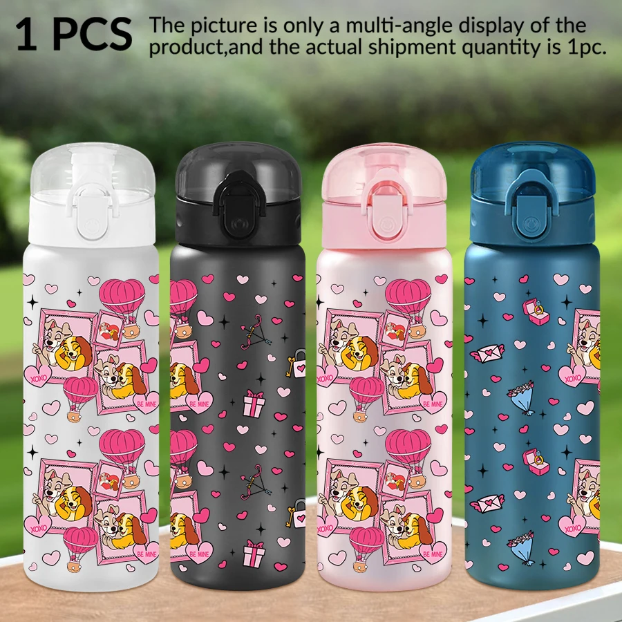 

1Pc Disney, Winnie the Pooh, love pattern 26oz plastic water bottle, outdoor sports water cup birthday/back to school gift