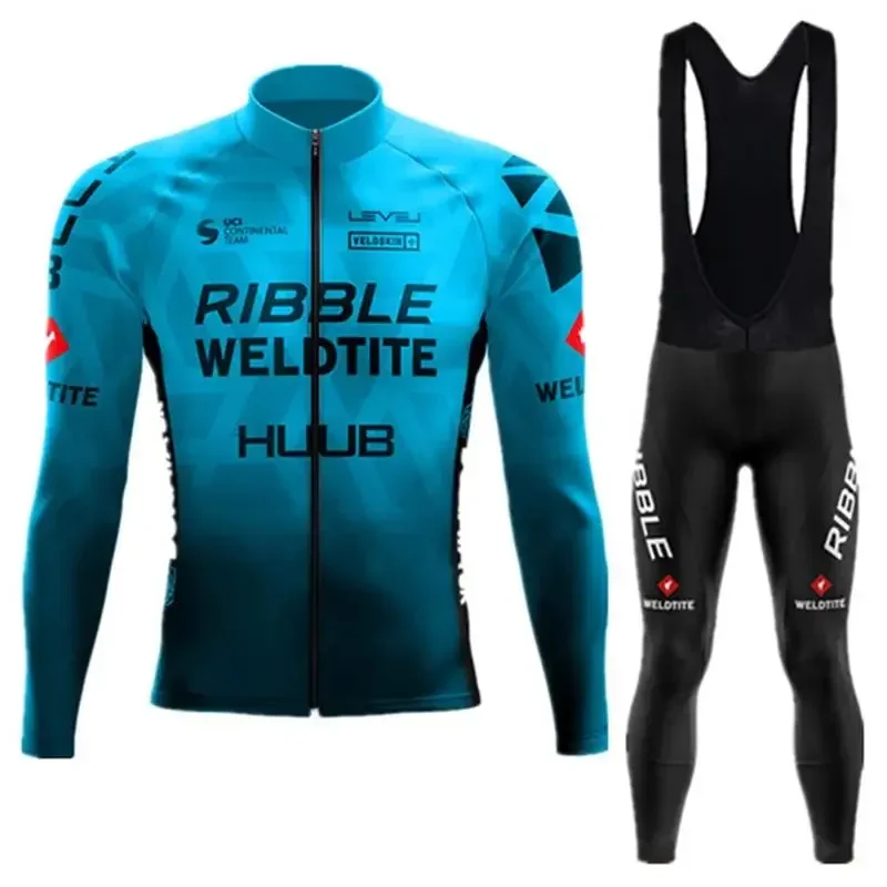 2022  Team Autumn Long Sleeve Cycling Jersey Set Ropa Ciclismo Men Bicycle Clothing Suit Raphaful Jerseys Road Bike Uniform