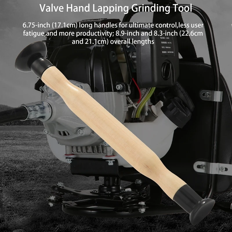 Valve Hand Lapping Grinding Tool Kit 2-Piece Set-Dual-End Suction Cup Lap Stick,1-1/8 Inch,1-3/8 Inch,5/8 Inch,3/16 Inch