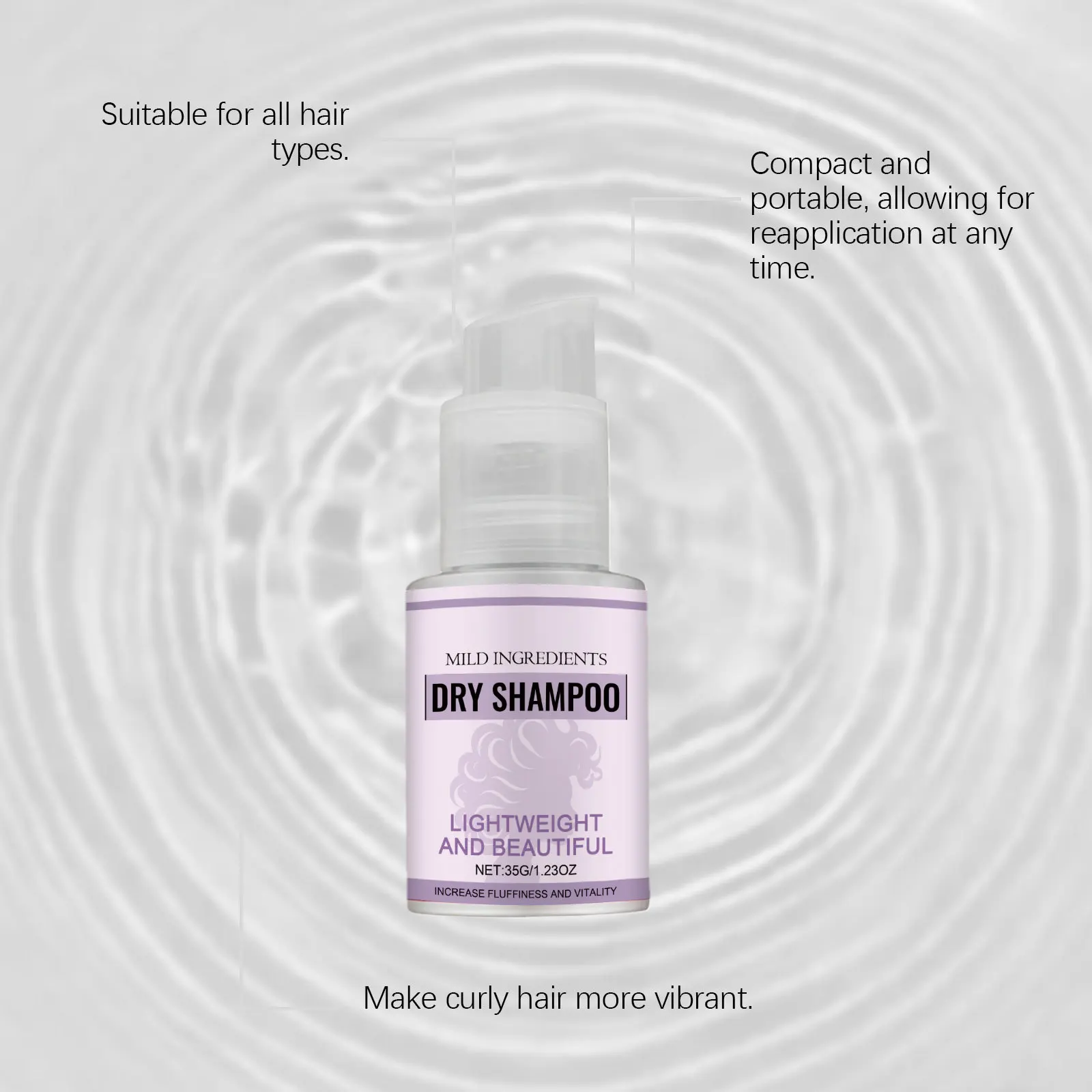 Portable Dry Shampoo Fast Oil Control Lifting Fluffy Hair Root No Rinse Instant Cleaning Travel Friendly Easy Use Dry Hair Spray