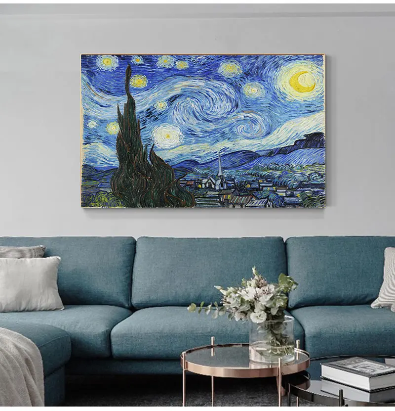 Print Poster Picture Wall House Decoration Murals  Van Gogh Oil Painting Works Sunflower Apricot Abstract A4 A3 A2 Canvas Art