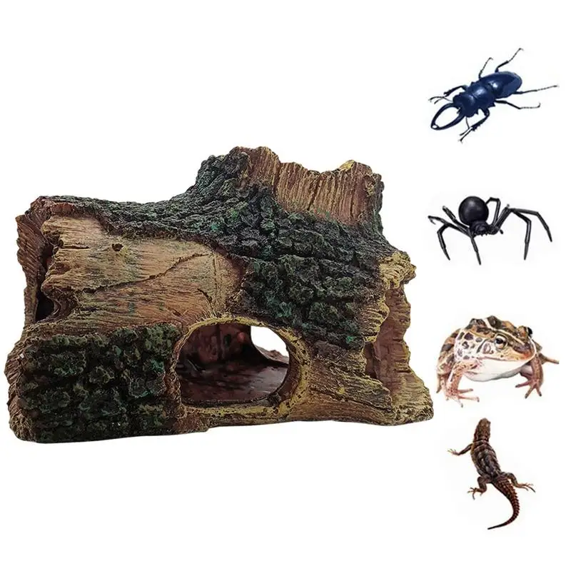 Resina Hollow Tree Trunk Ornament Hollow Trunk Tree Ornament Artificial Driftwood Aquarium Ornament Decoration For Fish Tank